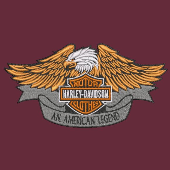 Harley Davidson Embroidered Adult Unisex Crewneck Sweatshirt Eagle Biker - Picture 8 of 14